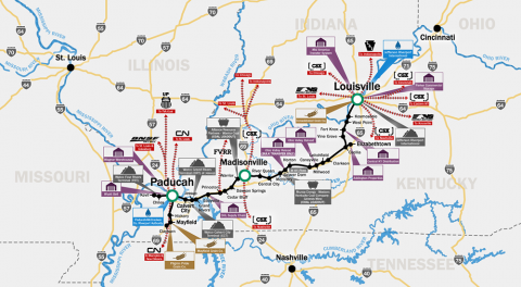 Pl Service Map Railroad | About Us | P&L Railway | Paducah, Kentucky